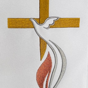 Cross and dove stole