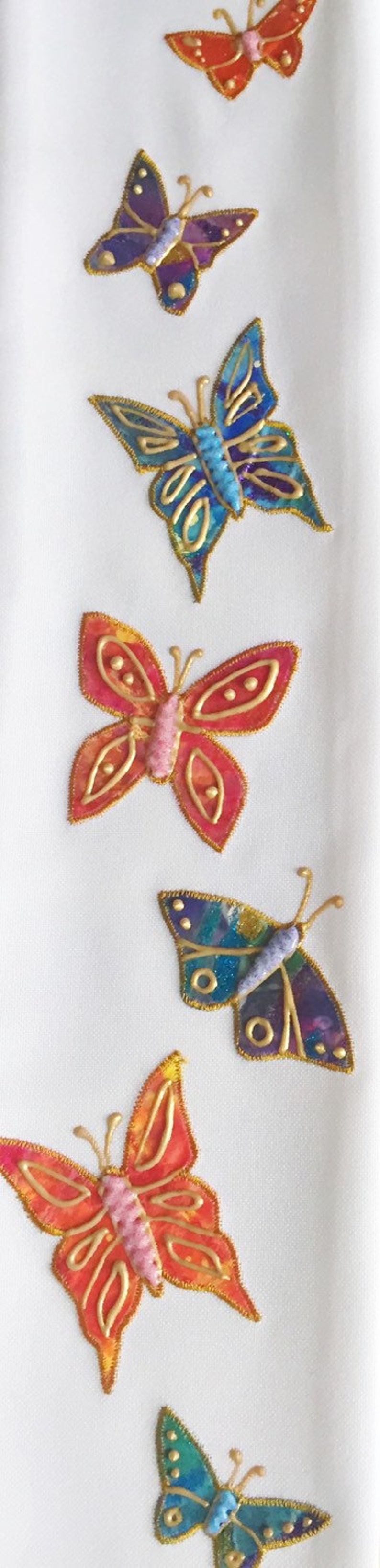 New Life Butterfly Priest Stole on White - Etsy