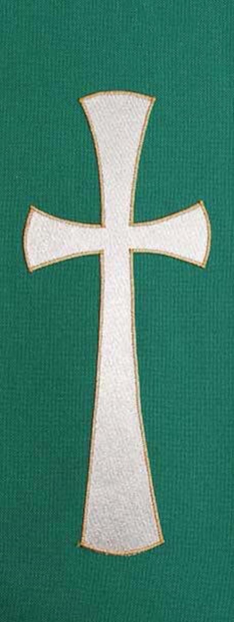 4 Colours Plain Gold Cross Design Stole Available on White Etsy