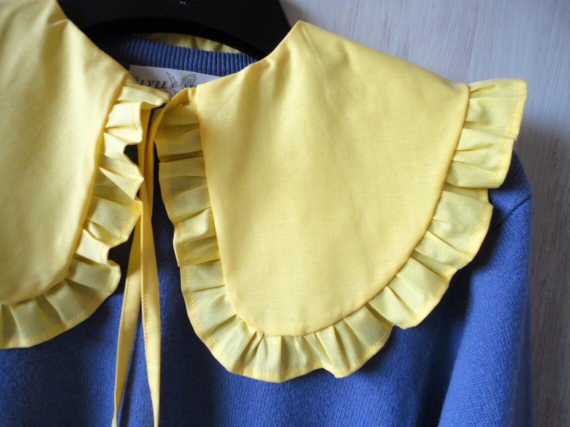 Yellow Bright Big Collar Oversize Collar Detachable Collar Etsy