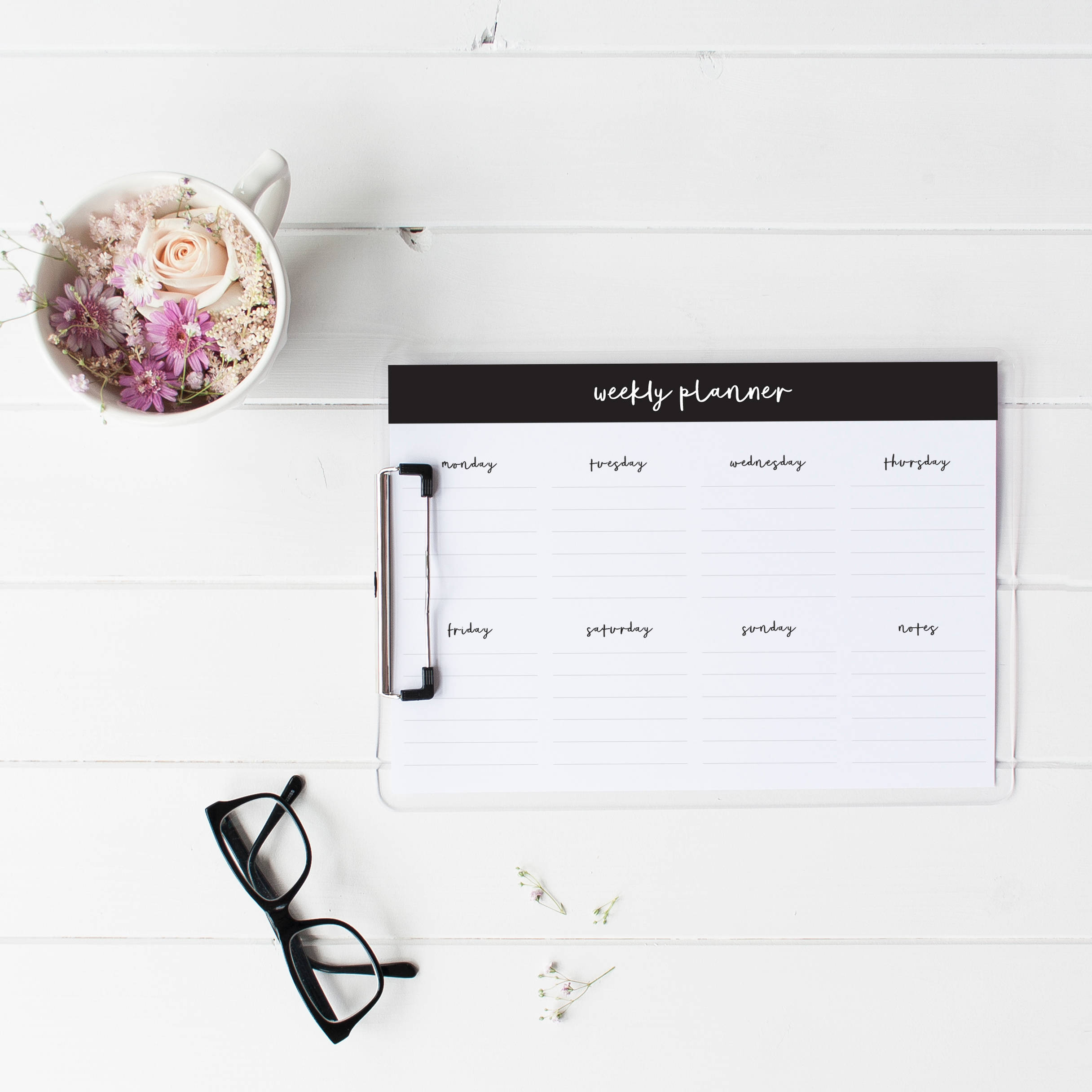 Printable Modern Weekly Planner Planning Your Week | Etsy