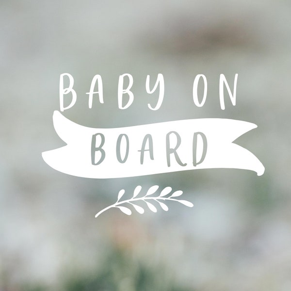 Baby On Board Vinyl Decal, Car Sticker, Vinyl Decal, Baby Decal