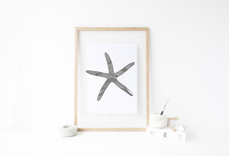 Séché Impression Dessin étoile De Mer