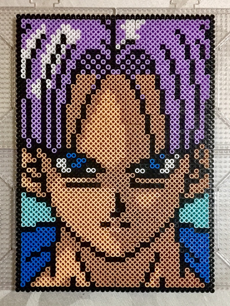 Trunks Dragon Ball Z Anime 8bit Pixel Art Portrait Perler | Etsy