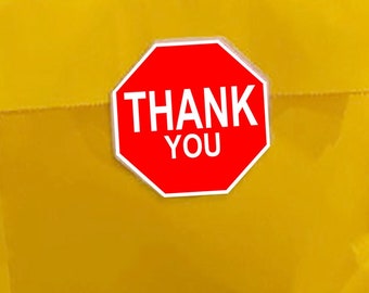 Thank You Gift Tag for DRIVER GIFT / School Bus Stop Sign