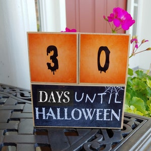 STICKERS to make-your-own HALLOWEEN Countdown Blocks DIY