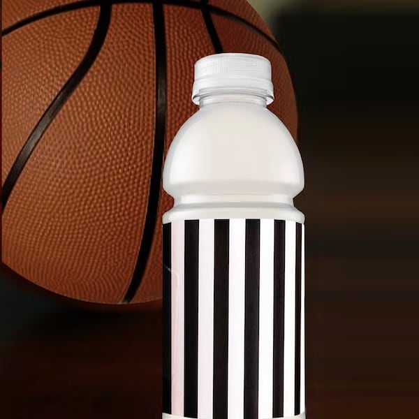 Printable Referee Sports Drink Bottle Label / Sports Theme Party Decorations