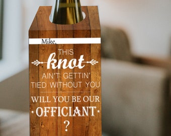 Ask Officiant / Officiant Proposal / Printable Gift Tag