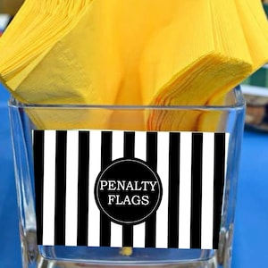 Printable penalty Flag Yellow Napkin Sign / Etsy Printable penalty Flag Yellow Napkin Sign / Etsy