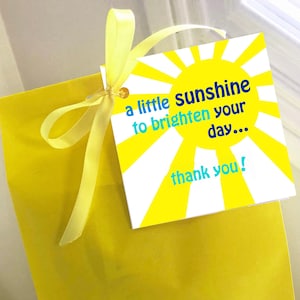 Printable Geschenk Anhänger für SONNENSCHEIN / ein kleiner Sonnenschein den Tag zu erhellen...