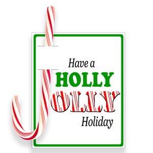 Cartão de Natal para Bengala Doce / Suporte para Bengala Doce para Imprimir / Download Instantâneo