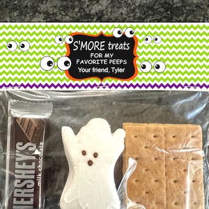 Adorno para bolsa IMPRIMIBLE / ¡Delicias S&#39;more para mis amigos favoritos! / Etiquetas para dulces de Halloween para S&#39;mores de Halloween