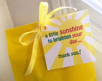 Sending Sunshine, Box of Sunshine, Printable Gift Tag, Friend Gift, Teacher Appreciation Gift, Scatter Sunshine, Instant Download
