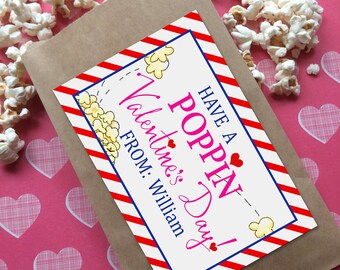 Popcorn Valentine Labels / Have a POPPIN Valentine's Day