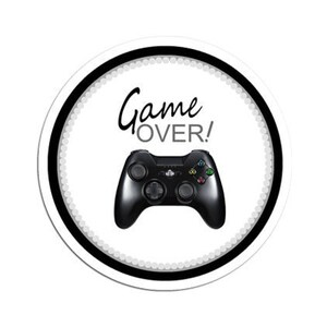Game OVER Thank You Tags With Controller Video Game Favor - Etsy