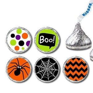 Halloween Hershey Kiss Stickers / Printable INSTANT DOWNLOAD