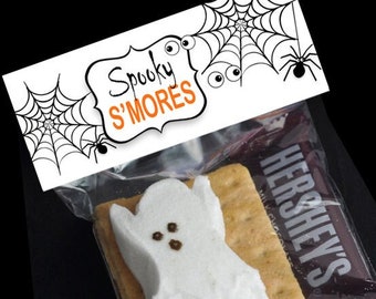 Halloween S'mores Treat Bag Topper / Printable