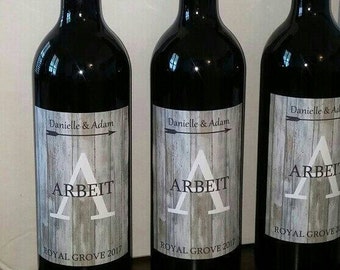 Wine Labels, Custom Wine Labels, Personalized Labels, Custom Celebration Labels, Rustic Wine Label, Engagement Wine Label, Engagement Gift