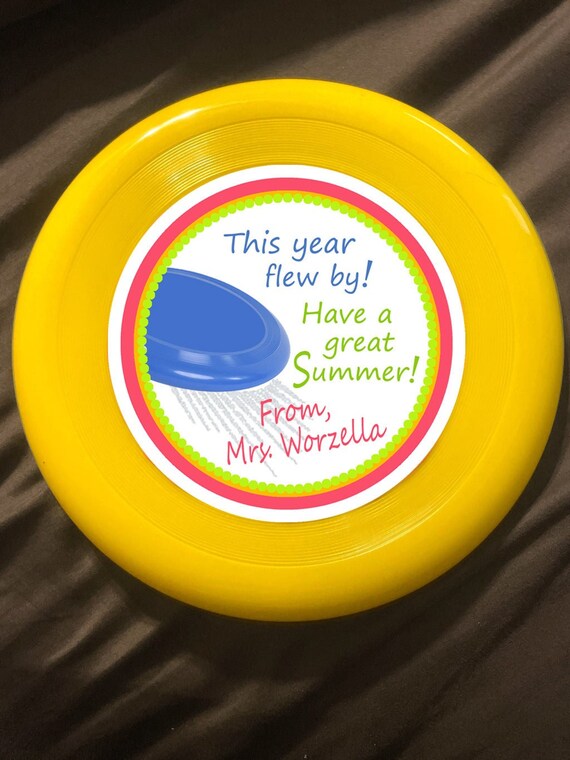 End of Year Student Gift / Frisbee Sticker / This year flew by! Have a great Summer!