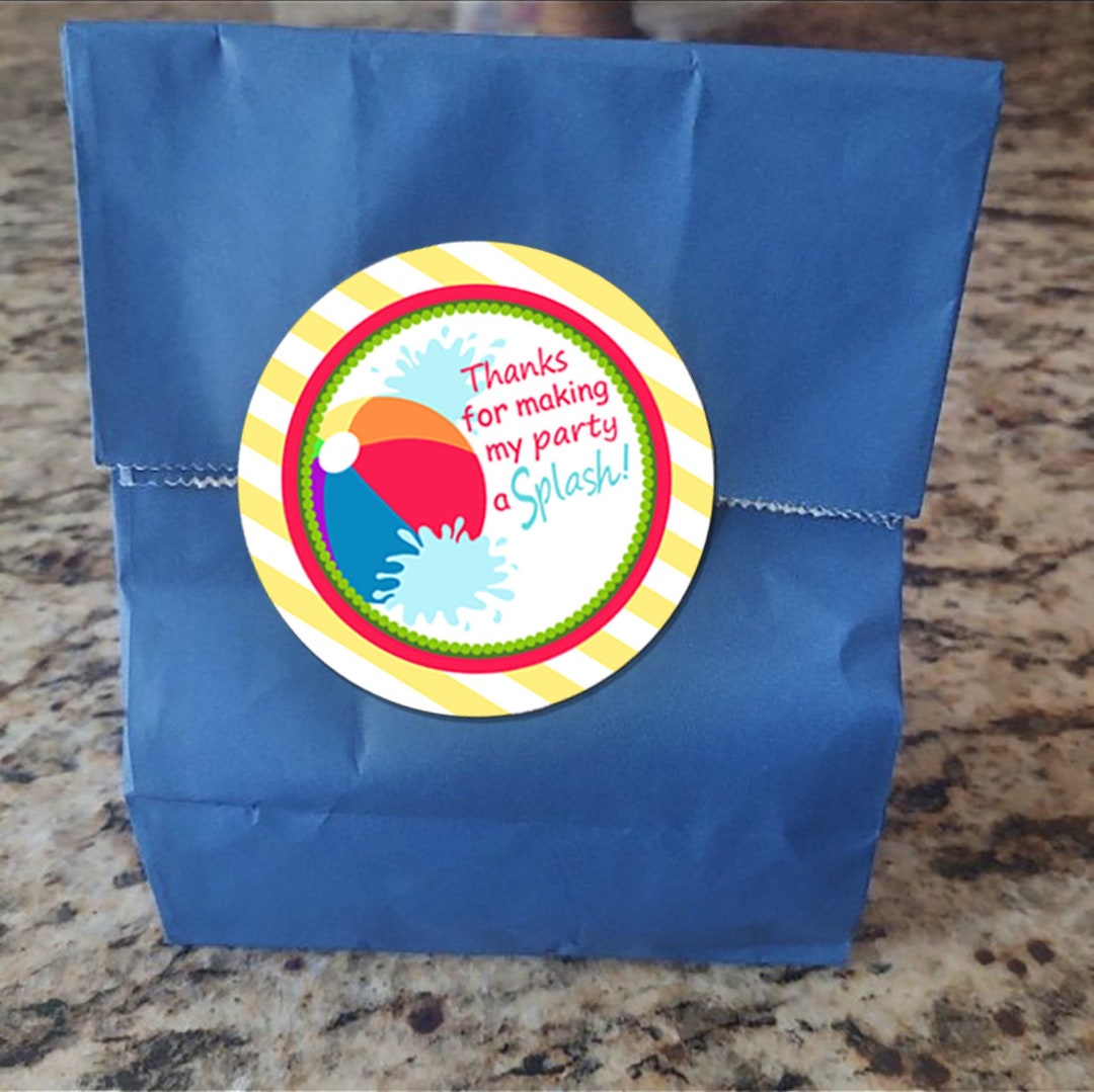 Printable Pool Party Favor Tag / Birthday Pool Party Thank You - Etsy