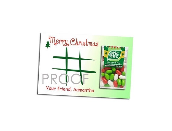 Christmas Gifts for Classmates / Tic Tac Toe Christmas Cards
