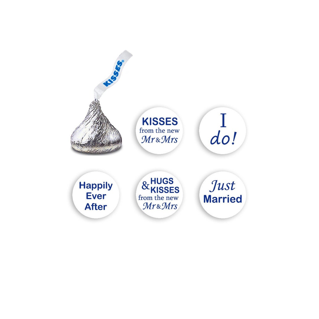 Printable HERSHEY KISS STICKERS for Wedding / Navy Blue - Etsy