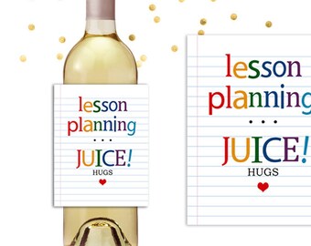 Personalized wine labels for teachers