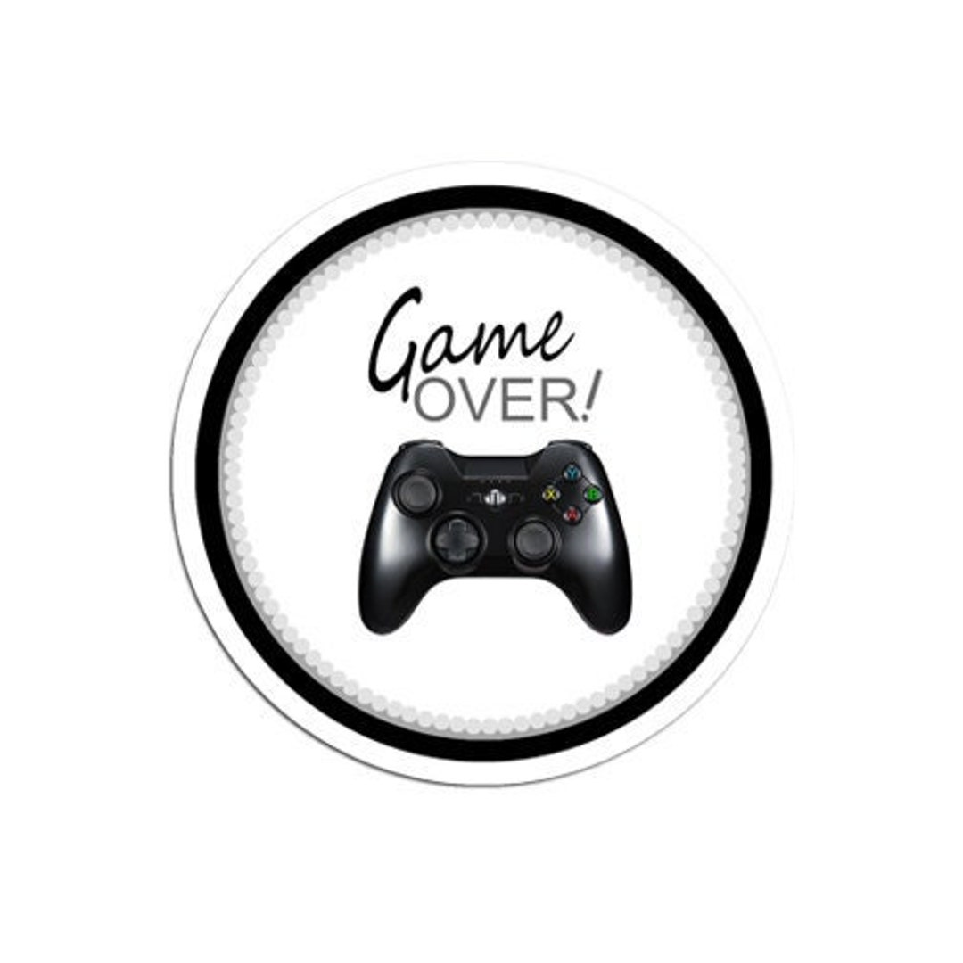 Game OVER Thank You Tags With Controller Video Game Favor - Etsy