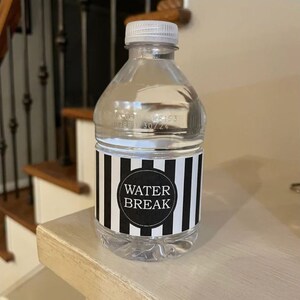 Printable Referee Water Bottle Label / Digital File / WATER BREAK / Sports Theme Party ...