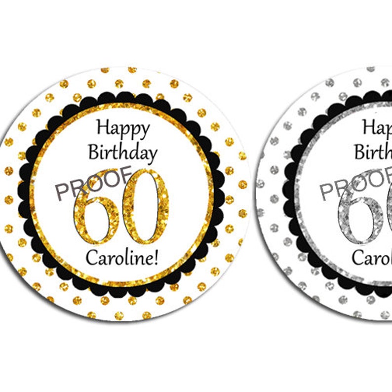 Birthday Favor Tags for Adults Birthday Favor Stickers Black - Etsy