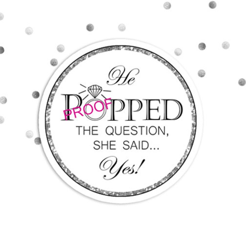 He Popped The Speculate Printable, Engagement Bash Favors, Popcorn Label graphic relating to He Popped the Question Printable identified as He Popped The Surprise Printable, Engagement Celebration Favors, Popcorn Label