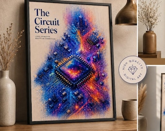 Digitale kunstprint: De evolutie van de codeergeschiedenis, technische muurdecoratie