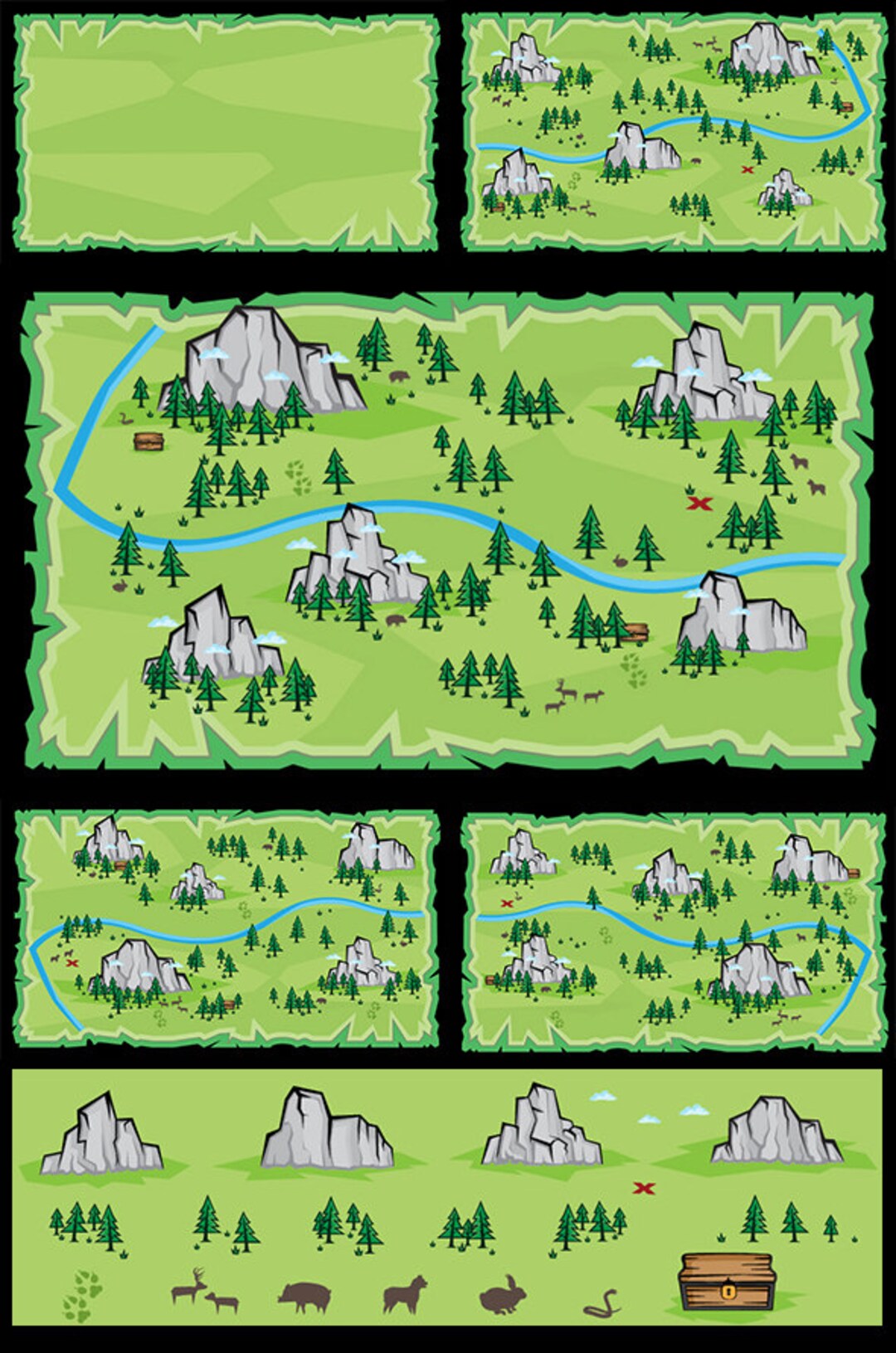 Map clip art ,31 high resolution png map elements clip art , Instant ...