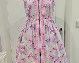Fancy Kawaii Lilac and Pink Zip Front Dress 37-40 inch chest