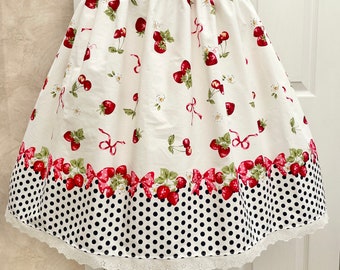 Strawberry and Cherry Lightweight Skirt