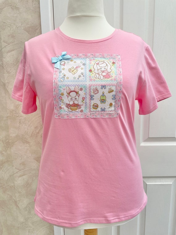 Fitted Style Pastel Bunny Customised T-Shirt