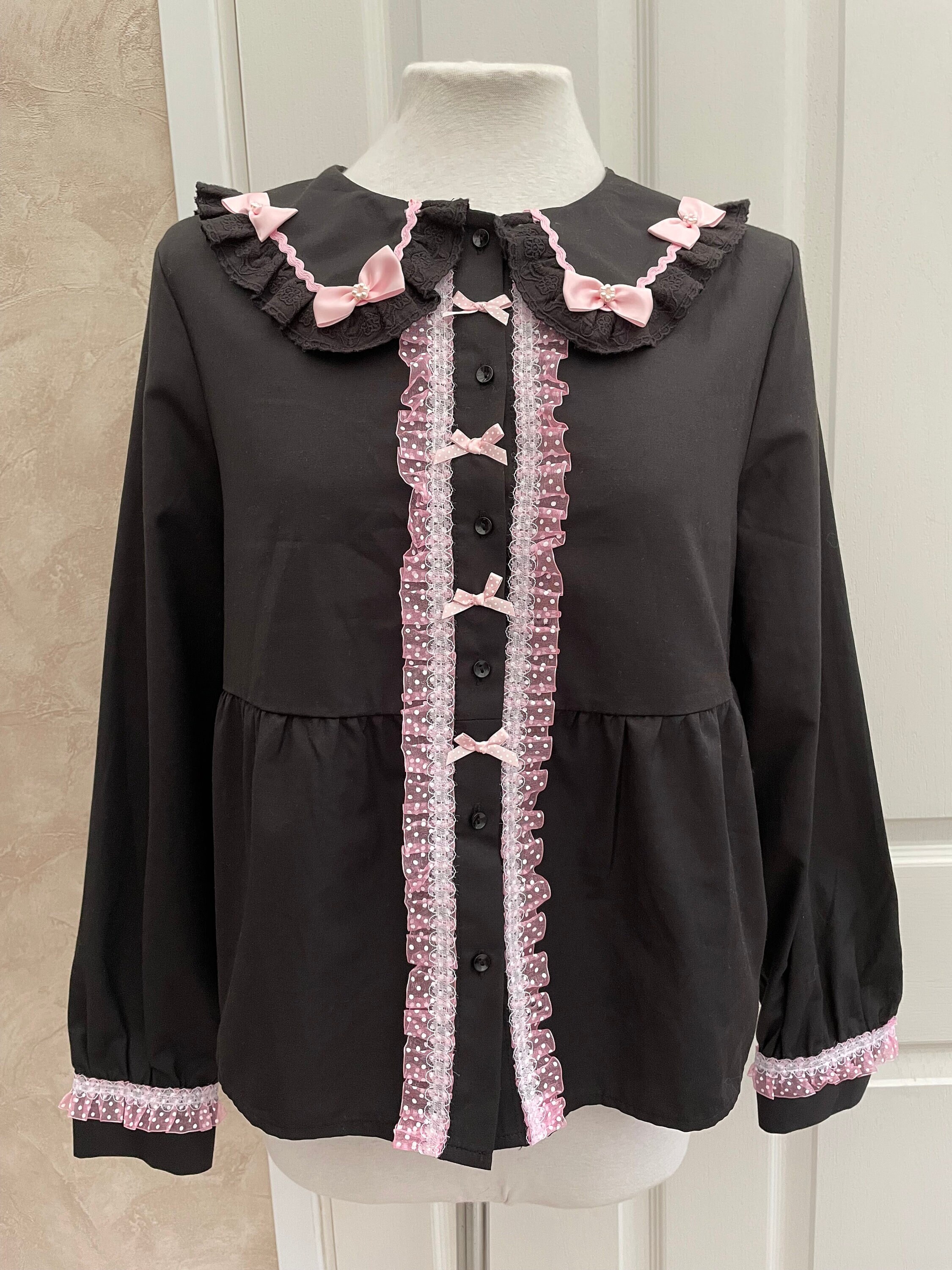 Ruffle chest best sale blouse