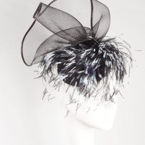 Black Fascinator, Royal Ascot Hat, Kentucky Derby Hat, Mother of the Bride Hat, Occasion Hat, New SS 2025