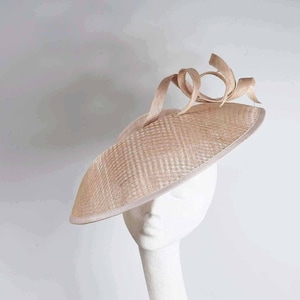Natural Wide Brim Hat , Derby Hat, Royal Ascot Hat, Mother of the Bride, Church Hat, Designer Hat, Tea Party Hat, Wedding Hat New SS 2024
