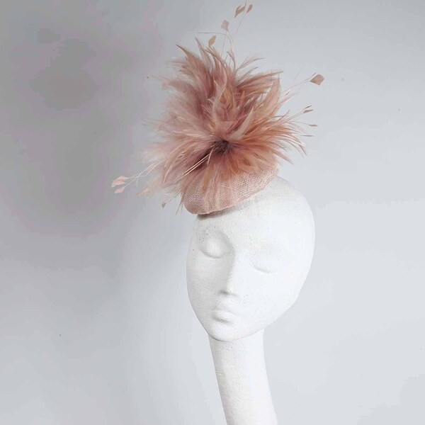 READY MADE, Blush Pink Kentucky Derby Hat, Royal Ascot Hat, Mother of the Bride, Tea Party Hat, Church Hat, New SS 2024