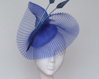 Royal Blue Fascinator,  Royal Ascot Hat, Kentucky Derby Hat, Mother of the Bride Hat, Tea Party Hat