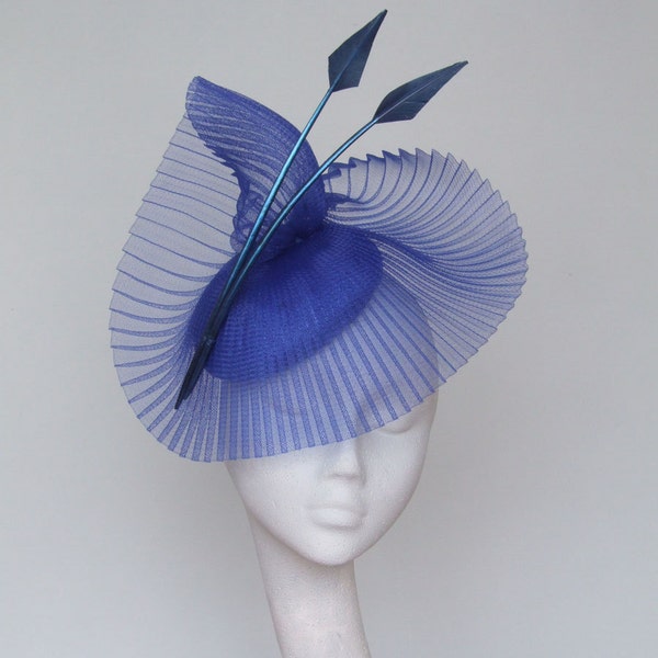 Royal Blue Fascinator,  Royal Ascot Hat, Kentucky Derby Hat, Mother of the Bride Hat, Tea Party Hat
