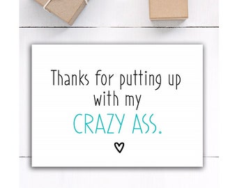 tolerating me card etsy
