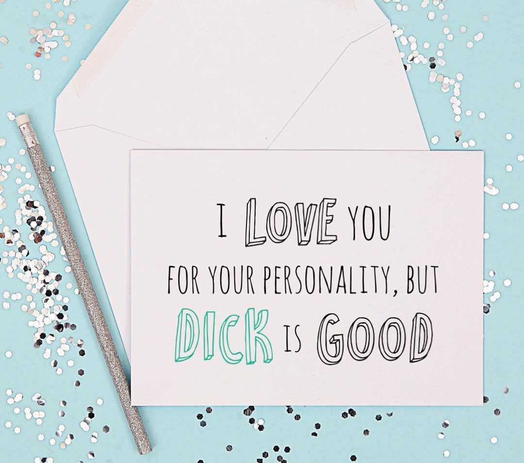 Funny Dick Personality Card for Boyfriend Funny Rude Naughty image picture