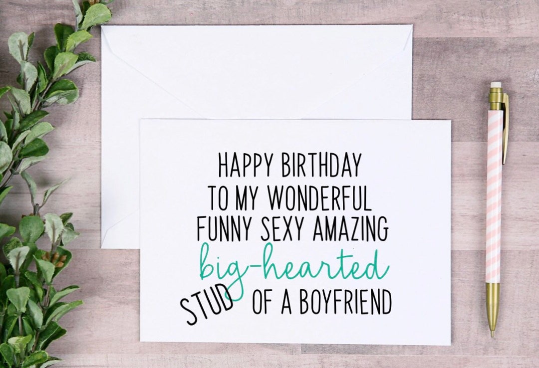 Funny Birthday Card for Boyfriend Birthday Card for Him Funny