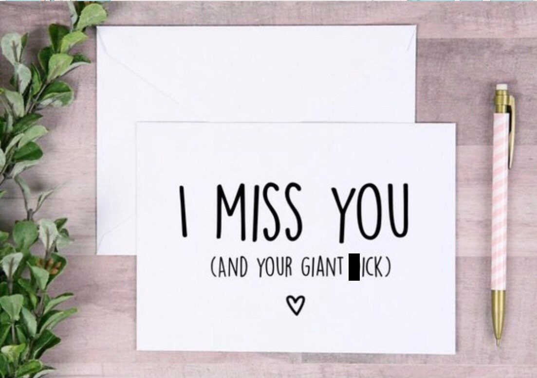 I Miss you card long distance boyfriend Card I miss your giant | Etsy