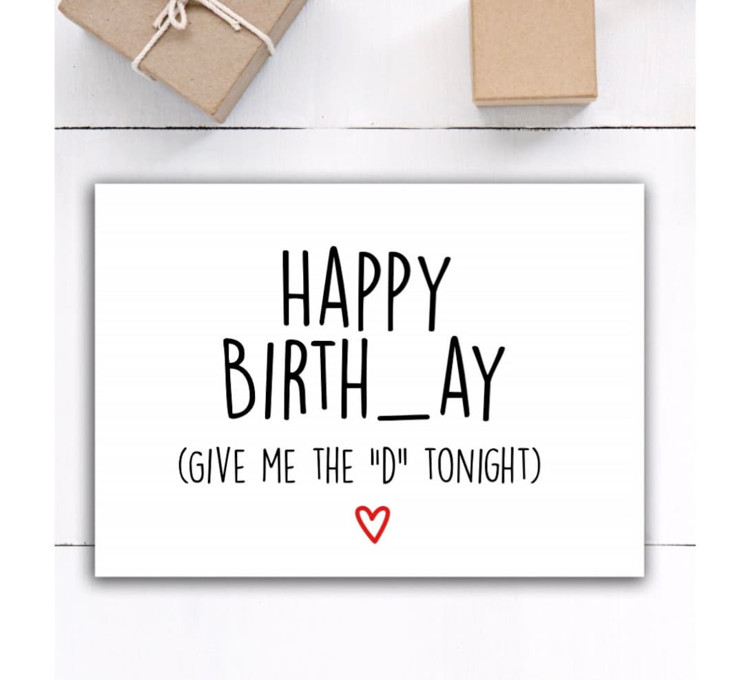 Funny Sex Happy Birthday Card for Boyfriend Boyfriend Birthday - Etsy
