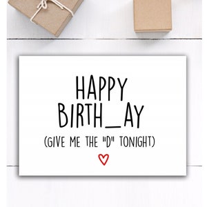 Funny sex Happy Birthday Card for boyfriend Boyfriend Birthday gift card for him Birthday card for husband I love you card naughty sex card