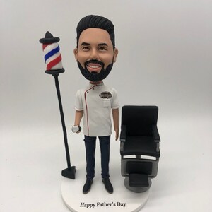 Barber Bobble Head Barber Figurine Barber Boyfriend Gift Son Gift Father Gift Husband Gift Boyfriend Birthday Gift Barber Gift Barber BF