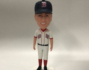 Red Sox Custom Bobble Head Personalized Red Sox Clay Figurines Based on Customers' Photo Christmas GIft Husband Boyfriend Son Bday Gift Sox